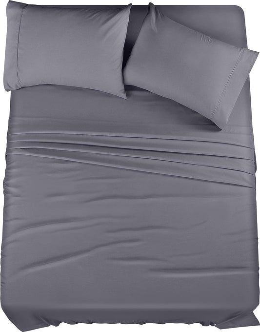 Brushed Microfiber Bed Sheets Set - Shrinkage and Fade Resistant